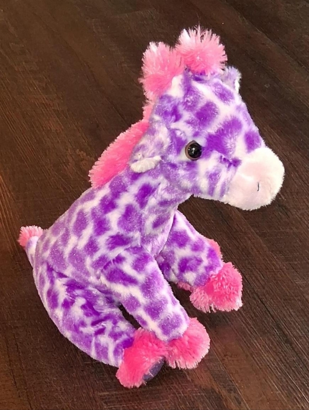 Plush Purple & Pink Giraffe Stuffed Animal - Soft Kids Toy